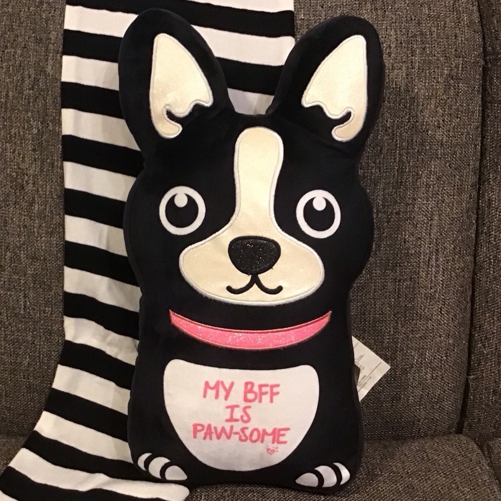 Large Justice Dog BFF pillow. NWT